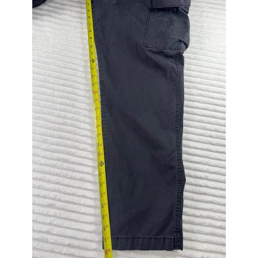 Banana Republic Mens 38x34 Tapered Surplus Cargo Pants Black Stretch